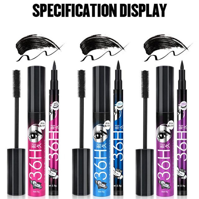 Conjunto de máscara de Maquillaje y delineador de ojos ANGGREK A prueba de manchas Impermeable Espesa