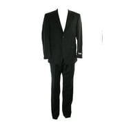 Jones York Mens Black Athletic Fit Herringbone 2Pc Suit 30R-30W