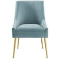 thumbnail image 5 of Modway Discern Upholstered Performance Velvet Dining Chair in Light Blue, 5 of 6