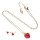 thumbnail image 1 of unbranded 1 Collar De Inoxidable Con Collar Y Aretes Colgantes De Fresa Roja Para Mujer, 1 of 6