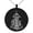 Black, variant on Stainless Steel Nautical Anchor Ship Helm Wheel Engraved Small Medallion Circle Charm Pendant Necklace