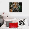 thumbnail image 5 of Acheng Tiger Canvas Wall Art Motivational Inspirational Quotes Animal Picture Canvas Print Artwork for Bedroom Living Room Office Wall Decoration Wooden Framed Ready to Hang 16x12in, 5 of 6