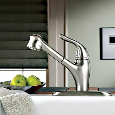 American Standard Lakeland 4114100 Single Handle Pull Out Kitchen Faucet - Stainless (Best Price On Kitchen Faucets)