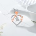 thumbnail image 4 of Collar de plata de ley 925 JUSTKIDSTOY para 15 cumpleaños, 4 of 7