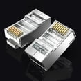 thumbnail image 4 of Vention IDCR0-100 Connecteur Réseau Cat.6 Fiche Modulaire RJ45 Contacts Plaqués Or Matériau PC Cat.6 FTP 100 Pcs, 4 of 6