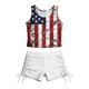 thumbnail image 2 of Odeerbi Niñas Día de La Independencia Traje de Baño de 2 Piezas Patriotic Tank Top Con Sostén Pad & Boyshort Bottom Baño Seco Rápido, 2 of 9
