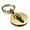 Gold, variant on Stainless Steel Rabbit’s Foot Good Luck Charm Round Medallion Keychain Circle Ring