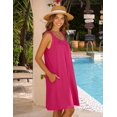 thumbnail image 3 of HOTOUCH Robe Femme 2024 Été Décontractée Robe T-Shirt Couverture de Plage Sans Manches Robe Débardeur avec Poches, 3 of 6