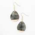 thumbnail image 2 of Howard's Nalani Teardrop Genuine Obsidian Gold Dipped Drop Earring for Women, 2 of 2