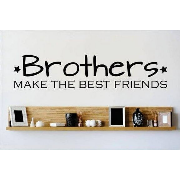 Brothers MAKE THE FRIENDS Boys Room Teddy Bear Trains Dino Dinosaurs Tractor Mud Puddles Trucks Airplane Holiday Gift Decorating Ideas Girl Boy Bedroom Wall Decal Sticker - Size: 12 Inch x 42 Inch