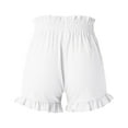thumbnail image 3 of Aayomet Womens Drawstring Shorts Summer Elastic Waist Casual Lightweight with Pockets Dressy,White S, 3 of 4