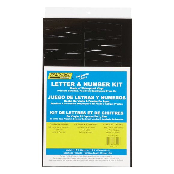 Kits de letras y números Seachoice Vinyl, paquete de 148