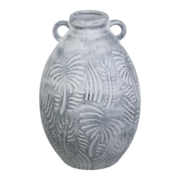 Elk Home Breeze Mid Century Modern Vase in Antique Gray Finish