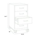thumbnail image 6 of Space Solutions 18" Deep 4 Drawer Metal Mobile Organizer, 4 Box Drawers, Locking, Navy, 6 of 6