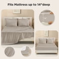 thumbnail image 6 of ANGENIA 7 Pieces Full Size Comforter Sets Linen - Bed in a Bag Full Boho Soft Fluffy Tufted Bed Set with Comforter, Sheets, Pillowcases & Shams, 6 of 7