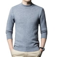 thumbnail image 2 of Suéter de cachemira de cuello semi alto para hombre, suéter básico de color sólido para otoño e invierno para hombre, 2 of 4