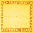 thumbnail image 1 of Ahgly Company Indoor Square Oriental Yellow Traditional Area Rugs, 6' Square, 1 of 4