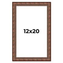 12x20 Dark Brown Bamboo Real Wood Picture Frame Width 1.5 inches | Interior Frame Depth 0.5 inches