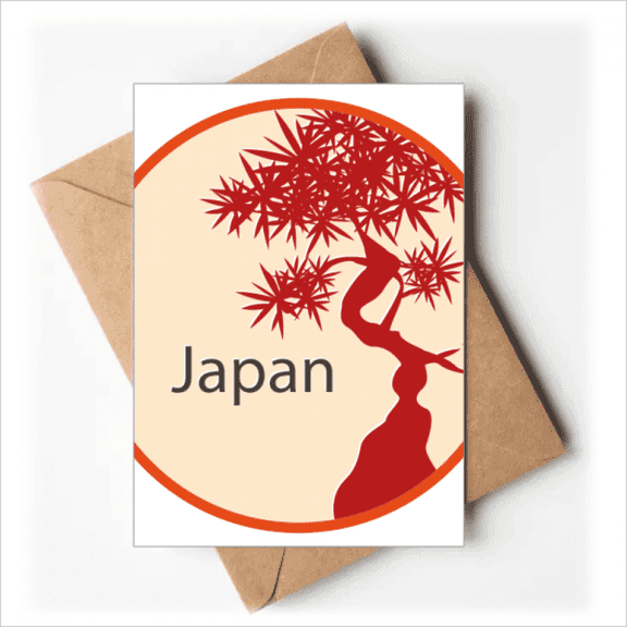 Japan Culture Red Tree Pattern Greeting Cards You are Invited Invitations
