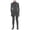Dark Gray, variant on CAIVO Children Solid Color Zentai Integrated Hood Footed Bodysuit, Elastic Breathable Skin-Tight Zipper Jumpsuit for Photography Carnival Party