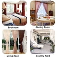 thumbnail image 4 of Magnetic Curtain Holdbacks Drapery Tiebacks: 2Pack 16 Inch Tie Backs Holdback for Blackout Sheer Window Treatment, Chocolate, Upgrade, 4 of 6