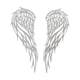 thumbnail image 4 of 1 par de esculturas decorativas de metal con alas de ángel para pared, ideales para oficina y sala de estar. Single 45cmx17cm, 4 of 9