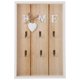 thumbnail image 1 of 1 caja de almacenamiento de madera de estilo europeo, multifuncional, para llaves, ganchos para ropa y estante de almacenamiento para decoración de pared del hogar (HOGAR), 1 of 7