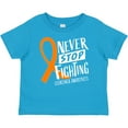 thumbnail image 3 of Inktastic Never Stop Fighting Leukemia Awareness Orange Ribbon Boys or Girls Baby T-Shirt, 3 of 5