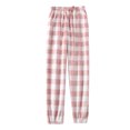 thumbnail image 2 of Pantalones de pijama de franela para parejas, pantalones de polar coral grueso a cuadros para mujer, pantalones cálidos, pantalones holgados para el hogar para hombre, otoño e invierno, 2 of 5