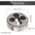 thumbnail image 2 of HUGFEGWE 3/8-16 Round Thread Die, Machine Thread Right Hand Machine Thread Die, Alloy Tool Steel CJB91-23421, 2 of 7