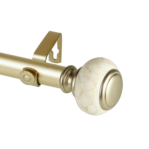 Domovina Timothy 1-inch Single Curtian Rod-Color:Gold,Size:160-240"