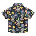 thumbnail image 3 of ATOGUTA Boys Uniform Shirts Short Sleeve Button Down Shirt Summer Beach Shirts for Kids Black, Sizes 6M-6T, 3 of 3