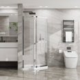 thumbnail image 2 of Resenkos Neo-Angle Frameless Shower Door 36 in. D x 36 in. W x 72 in. H Corner Shower Enclosure With Clear SGCC Tempered Glass Pivot Shower Door In Chrome Finish, 2 of 6