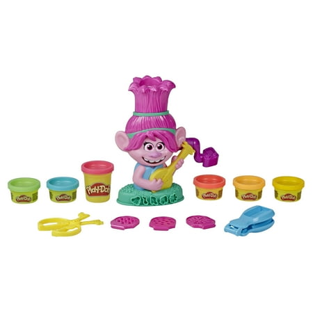 Play Doh Trolls World Tour Rainbow Hair Poppy Styling Toy With 6