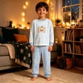 thumbnail image 5 of XAOFW Boys Girls Halloween Pajamas Pumpkin Prints Long Sleeve Tops Pants Toddler Kids Fall Winter Cozy Loungewear 5-6 Years, 5 of 8