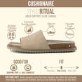 thumbnail image 3 of Cushionaire Ritual Suede Slide Sandals for Women - Slip On Womens Leather Sandals with Cushioned Cork Footbed and Arch Support, 3 of 22