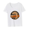 thumbnail image 4 of Camiseta para Mujer Ropa Deportiva de Verano Ropa de Ajuste Regular Traje de Moda Cuello Redondo, 4 of 7