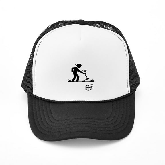 CafePress - Metal Detecting - Adjustable Unisex Printed Trucker Hat with Mesh Back