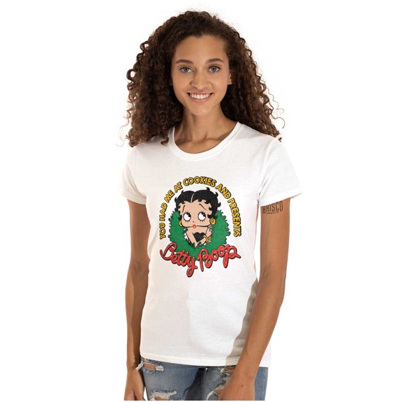 Betty Boop Christmas Wreath Attitude Women's T Shirt Ladies Tee Brisco Brands S