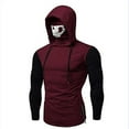 thumbnail image 1 of Chandails à Capuchon à Manches Longues Patchwork pour Hommes avec Masque Ninja, 1 of 3