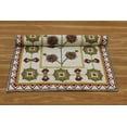thumbnail image 4 of Casavani Block Printed Cotton Rug Brown Square Area Carpets Outdoor Patio Rug 7x7 feet, 4 of 5