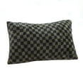thumbnail image 3 of SOGA 30cm Urban Light Luxury Dark Green Checkered Lumbar Throw Pillow, 3 of 8