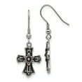 thumbnail image 1 of White Stainless Steel Earring Drop & Dangle Women'S Crystal Black, 1 of 4
