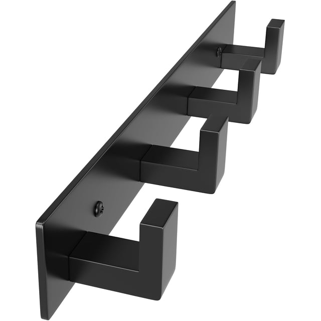 Coat Rack Wall Mount with L Shaped Coat Hooks Wall Hooks Heavy Duty Stainless Steel Towel Hooks Wall Coat Hanger Robe Hooks for Bathroom Kitchen Entryway ( Hooks PC)