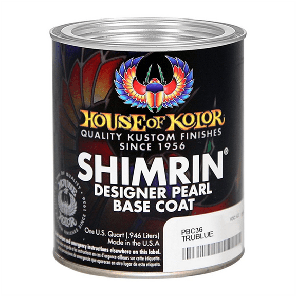 House Of Kolor SHIMRIN C2C-PBC36-Q01 C2C Designer Pearl Series Universal Basecoat, 1 qt Can, Trublue