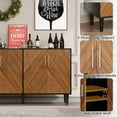 thumbnail image 5 of 4 EVER WINNER Sideboard Buffet Cabinet with Storage, 58” Coffee Bar Cabinet with Doors & Adjustable Shelves, Living Dining Room Cabinet, Black and Brown, 5 of 8
