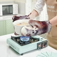 thumbnail image 7 of Honeii White Red Cat Couple patten Oven Mitts and Pot Holders Sets, Baker Oven Mitts, Mittens for Kitchen Decor, Baking Lover over Gloves Gifts, 7 of 7