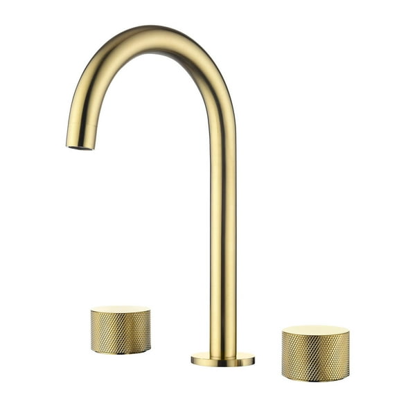 Kibi Circular X 8" Bathroom Sink Widespread Faucet with Drain Assembly