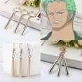 thumbnail image 3 of Japanese Anime One Piece Theme Roronoa Zoro Earrings Cartoon Jewelry, 3 of 3