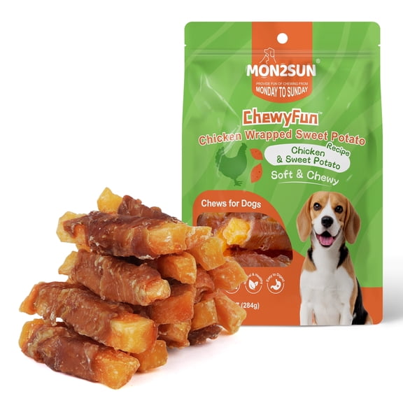 MON2SUN Chicken Wrapped Sweet Potato Small Dog Treats, 10 oz